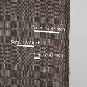 Úzka ľanová tkanina tmavohnedé a prírodné keprové kocky