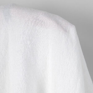 Široká praná ľanovo-bavlnená látka žiarivo biela