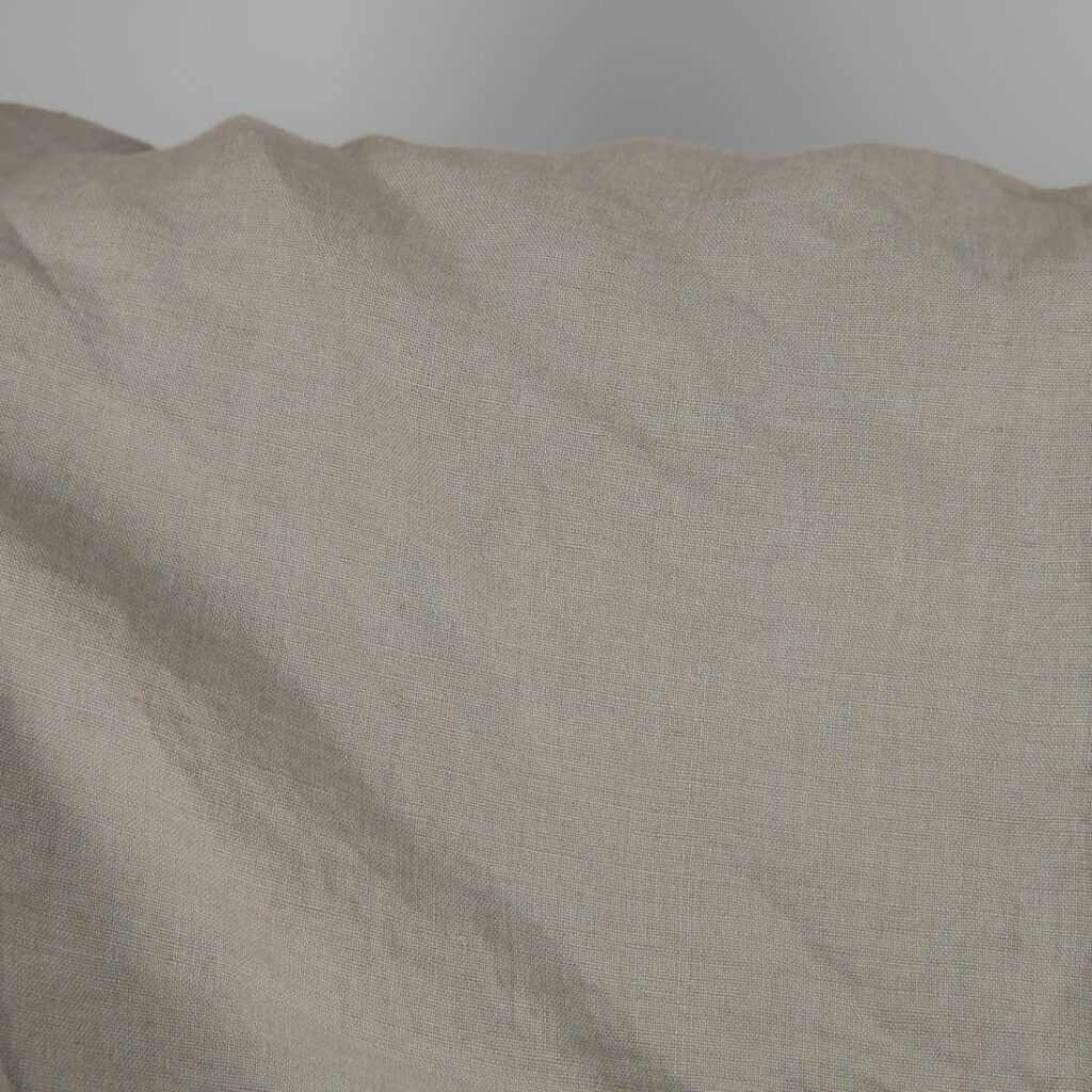 Washed linen fabric cool grey beige colour product photo