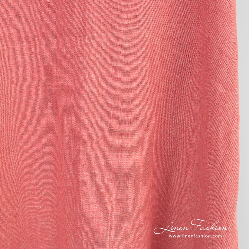 Linen fabric, specially washed to increase softness