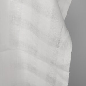 Ľanová látka opticky biela priehľadné kocky