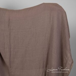 Sivofialová ľanovo-bavlnená tkanina praná