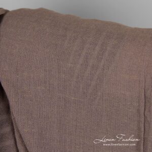 Sivofialová ľanovo-bavlnená tkanina praná