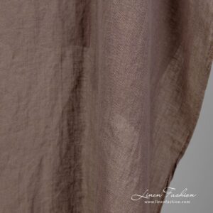 Sivofialová ľanovo-bavlnená tkanina praná