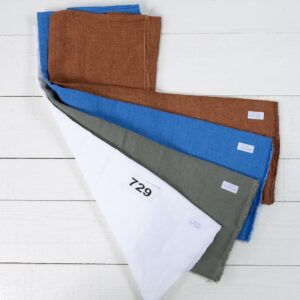 Ľanové odstrižky látky, sada č. 729