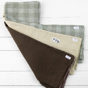 Ľanové odstrižky látky, sada č. 770