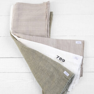 Ľanové odstrižky látky, sada č. 789