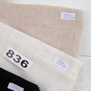 Ľanové odstrižky látky, sada č. 836