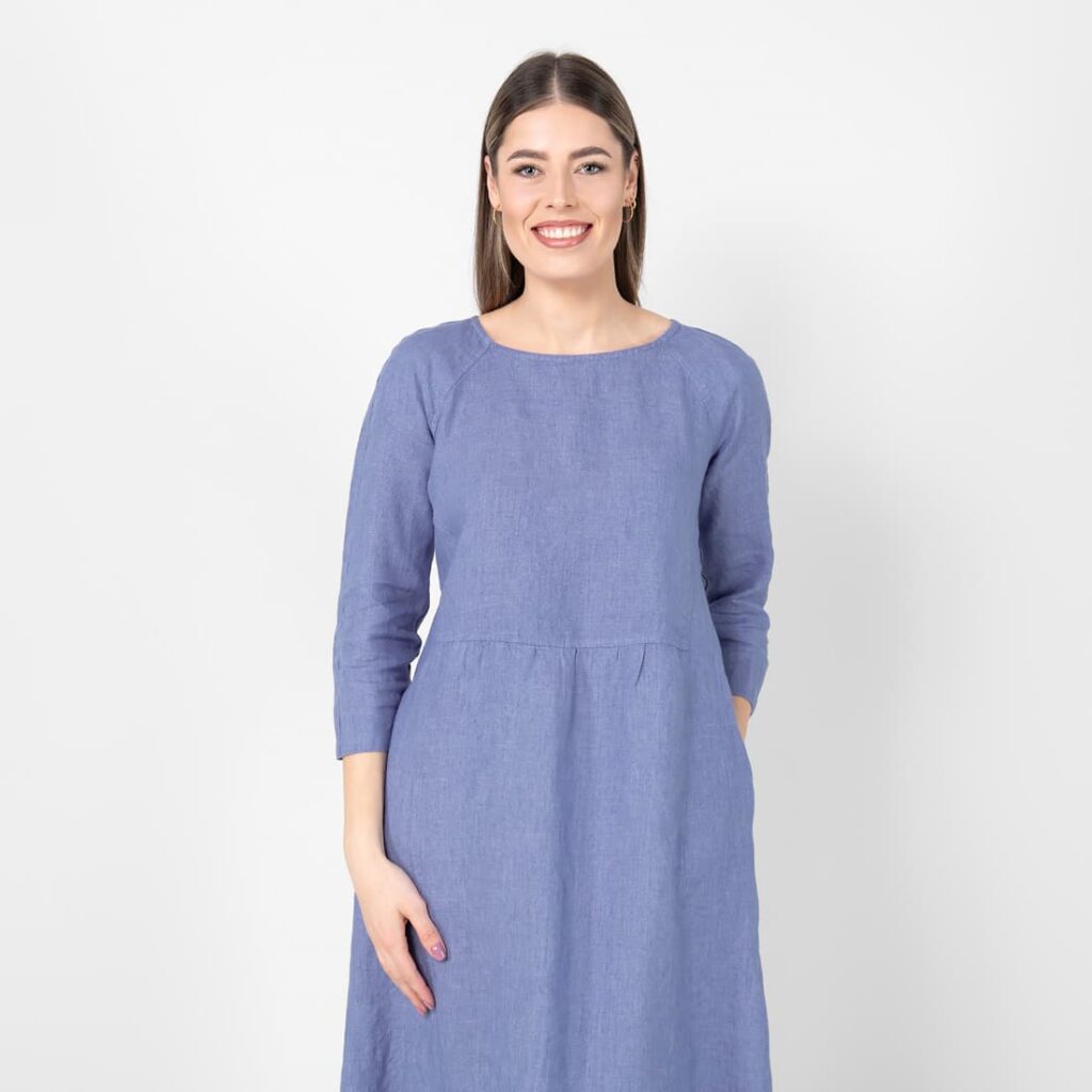 DELFINA Šaty modrá – Obrázok 2