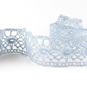 Ľanová čipka sivo-modrá č. 87