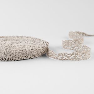 Ľanová čipka prírodná č. 100