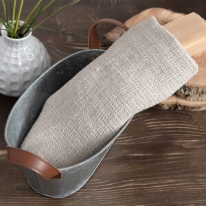 Linen natural waffle towel small size.