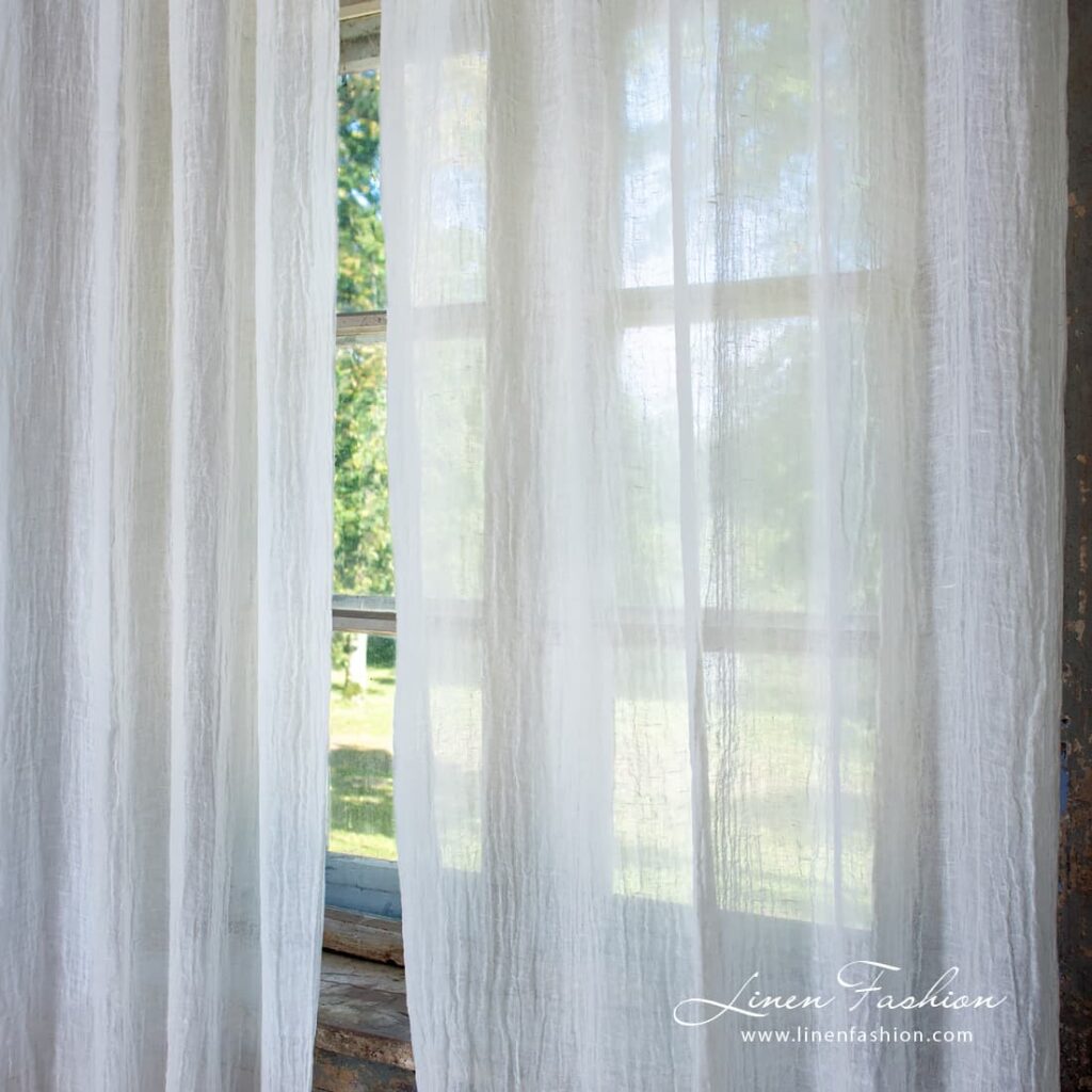 White colour curtain.