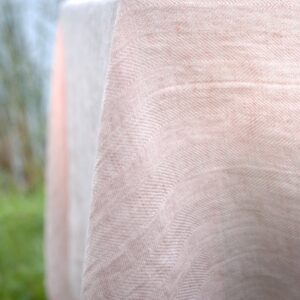 Pink linen tablecloth, 100% linen
