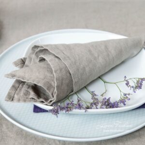 Brownish grey linen napkin, GAMMA.
