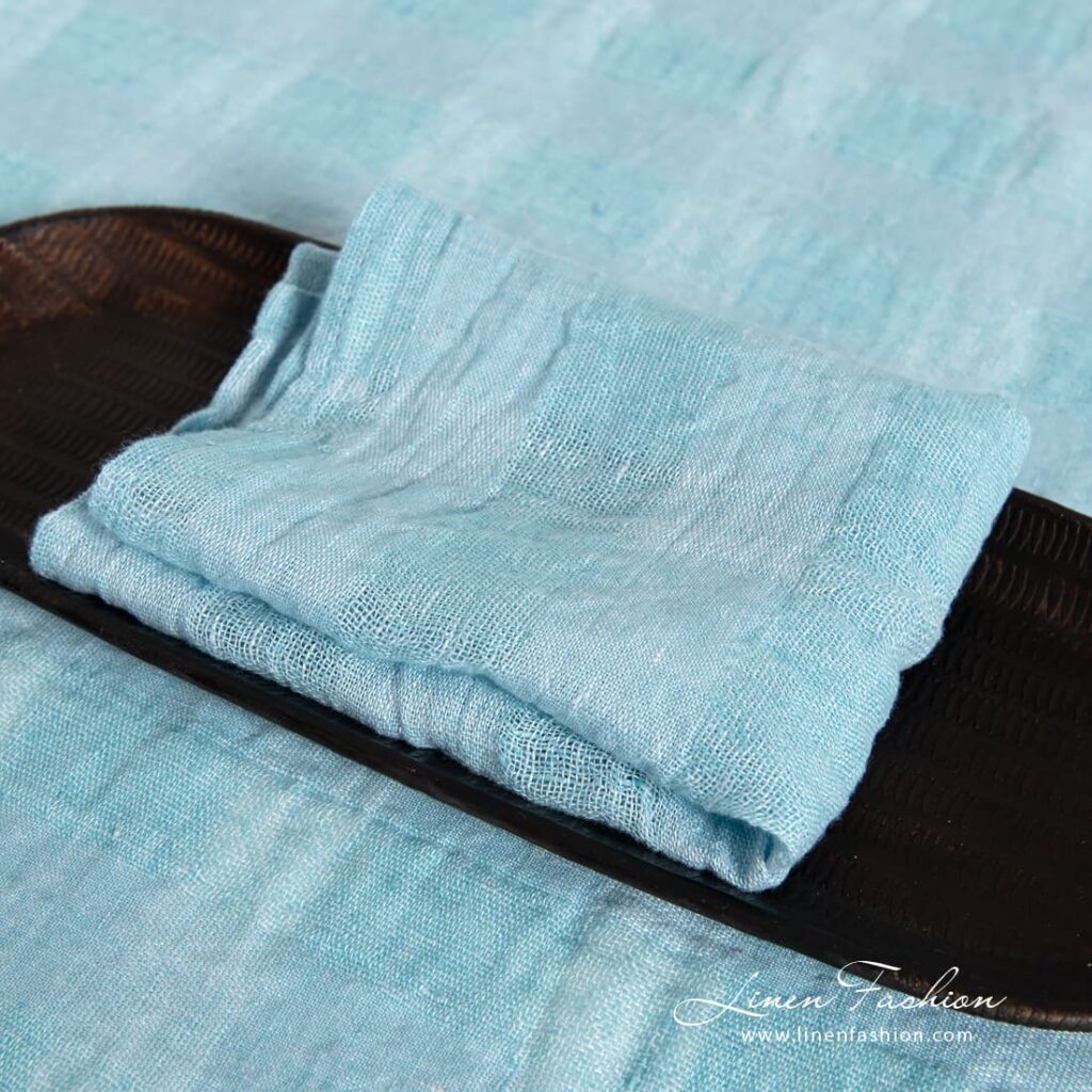 PORTO light blue linen napkin