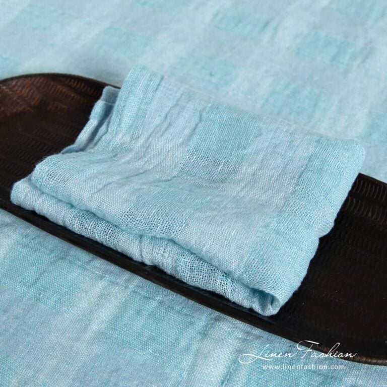 PORTO light blue linen napkin