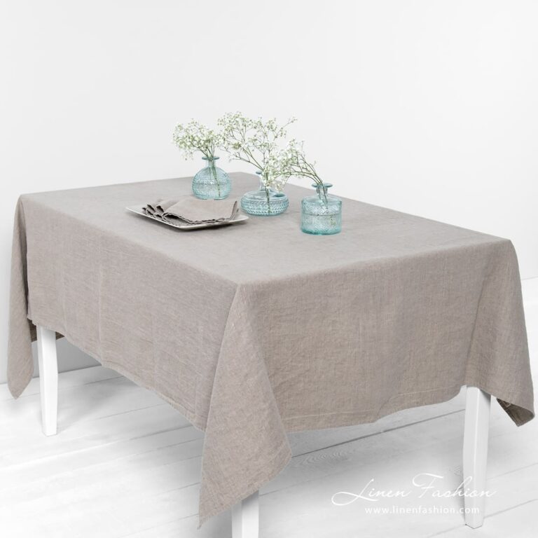 NARA grey linen tablecloth