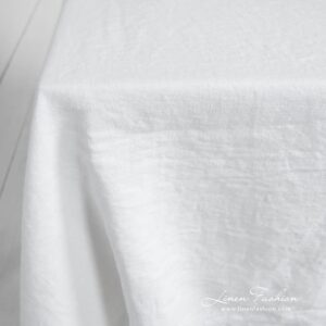 NARA white linen tablecloth, specially washed