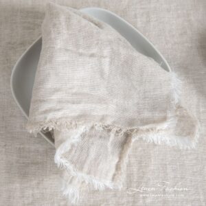 Light grey linen napkin