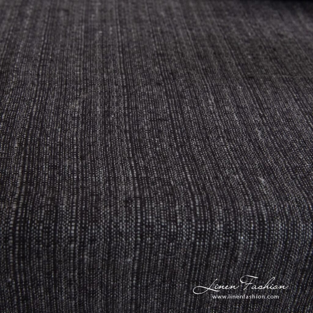 100% linen charcoal grey tablecloth.