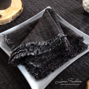 ONYX charcoal grey napkin.