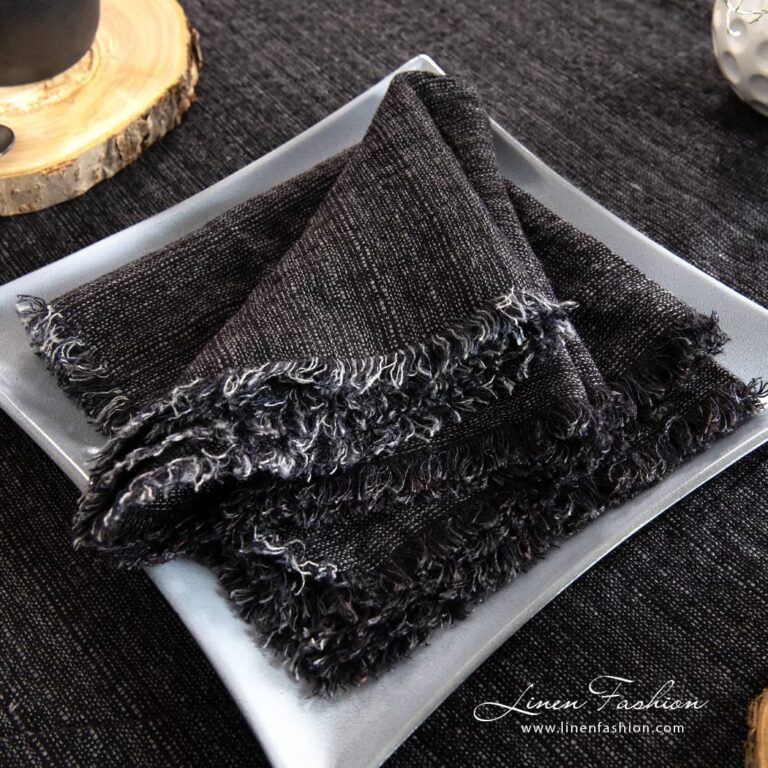 ONYX charcoal grey napkin.