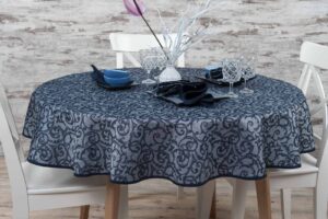 ATLANTA Obrus okrúhly/oválny modrý