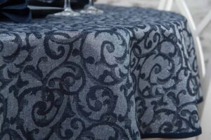 ATLANTA Obrus okrúhly/oválny modrý