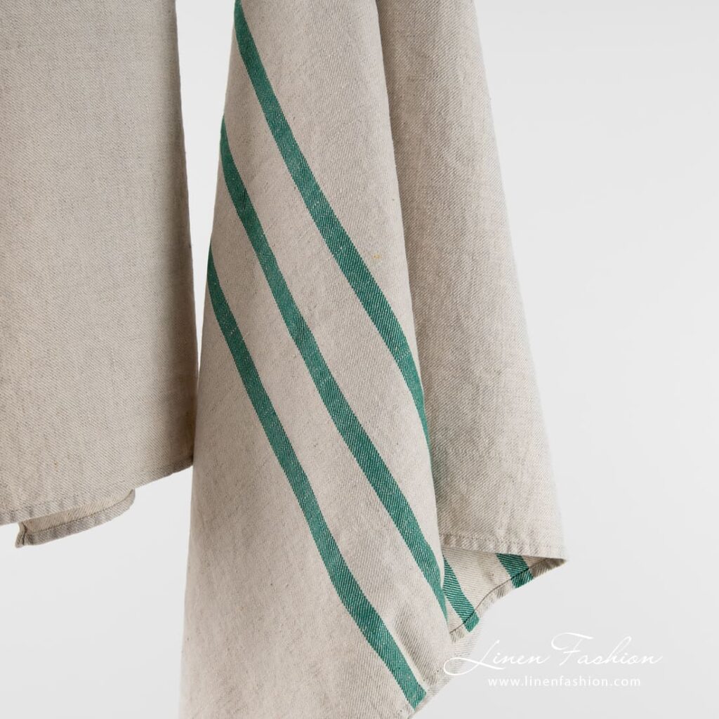 VILLA natural color towel with stripes