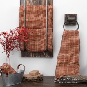 BINGO brown linen cotton bath towel