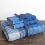 BINGO Osuška modrá kockovaná