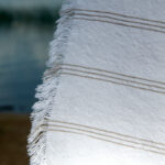 TOSCANA Plážová osuška sivé pruhy