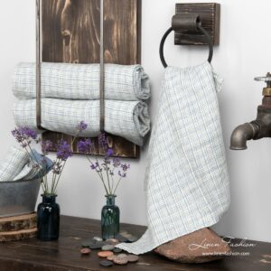 White linen towel, aspen.