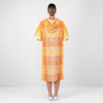 BINGO Pončo oranžové kárované