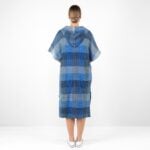 BINGO Pončo modré kockované