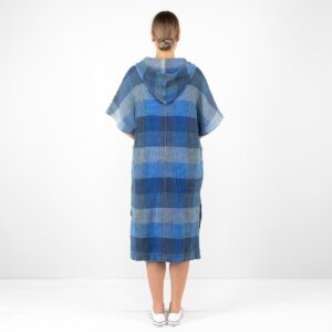 BINGO Pončo modré kockované