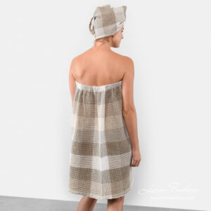 Linen body wrap towel - back side