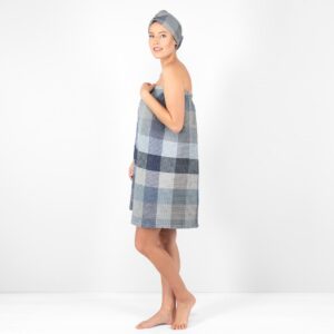 BINGO Zavinovacia osuška modro sivá