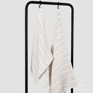 Linen pink waffle bath towel, washed.