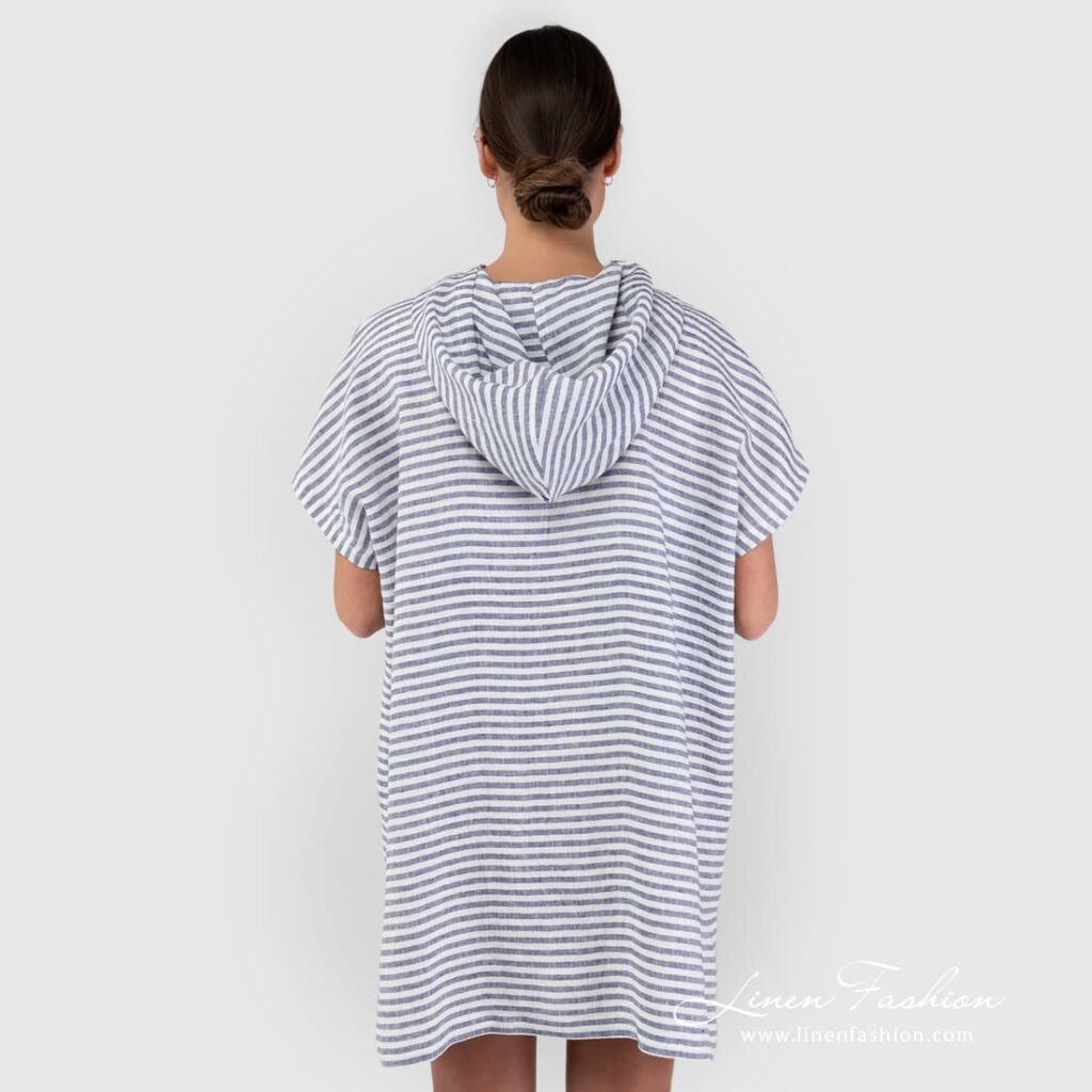 Beach poncho with a hood