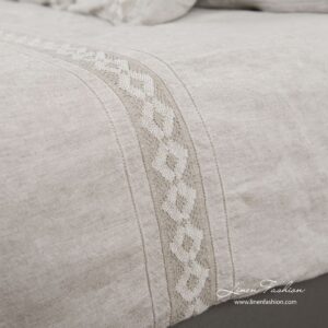 ROJUS white bed linen duvet decorative laces