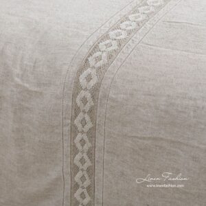 ROJUS white bed linen laces