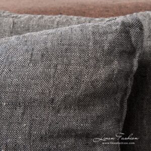 Grey colored cushion cover, leila.