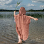 PLAZA Pončo uterák hnedý