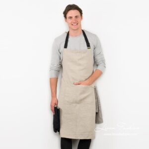 Grey linen apron, jazz.