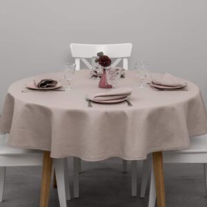 KOMA Obrus okrúhly/oválny ružovo-béžový