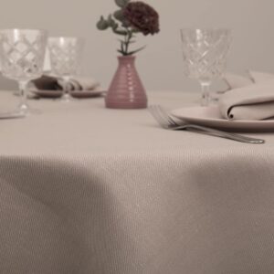 KOMA Obrus okrúhly/oválny ružovo-béžový