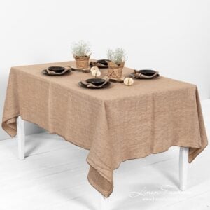 MACADAMIA brown tablecloth.