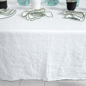 ARVO white linen tablecloth